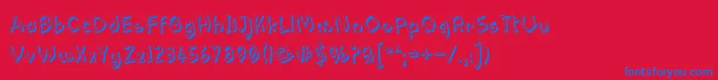 Pastern Font – Blue Fonts on Red Background