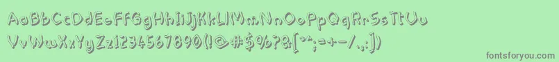 Pastern Font – Gray Fonts on Green Background