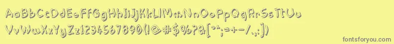 Pastern Font – Gray Fonts on Yellow Background