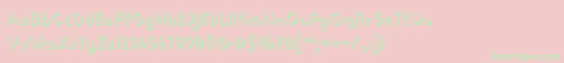フォントPastern – ピンクの背景に緑の文字