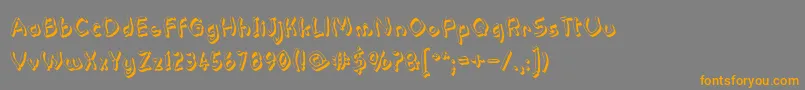 Pastern-Schriftart – Orangefarbene Schriften auf grauem Hintergrund