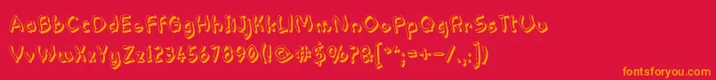 Pastern Font – Orange Fonts on Red Background