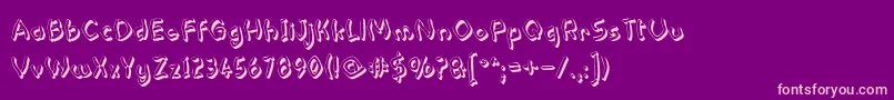 Pastern Font – Pink Fonts on Purple Background