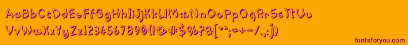 Pastern-fontti – violetit fontit oranssilla taustalla