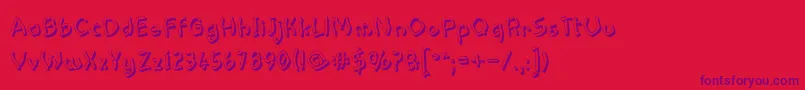 Czcionka Pastern – fioletowe czcionki na czerwonym tle