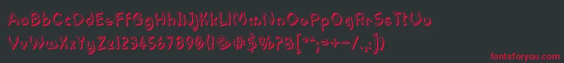Pastern Font – Red Fonts on Black Background