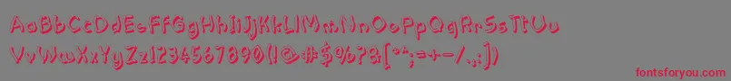 Pastern Font – Red Fonts on Gray Background
