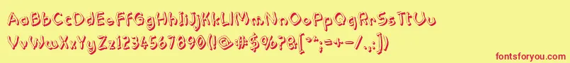 Pastern Font – Red Fonts on Yellow Background