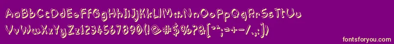 Pastern Font – Yellow Fonts on Purple Background