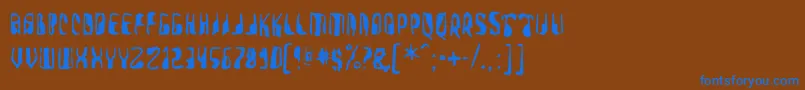 Farmerswrite Font – Blue Fonts on Brown Background