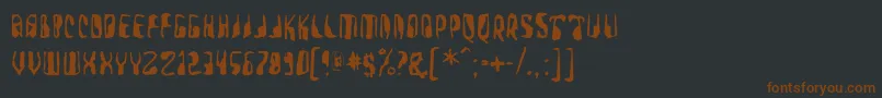 Farmerswrite Font – Brown Fonts on Black Background