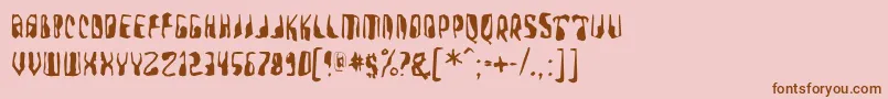 Farmerswrite Font – Brown Fonts on Pink Background