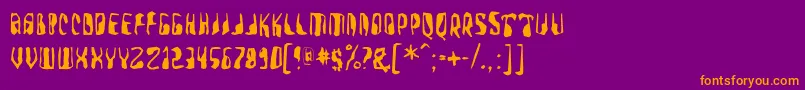 Farmerswrite Font – Orange Fonts on Purple Background