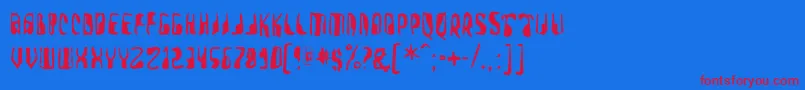 Farmerswrite Font – Red Fonts on Blue Background