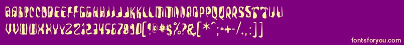 Farmerswrite Font – Yellow Fonts on Purple Background