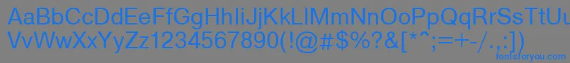 Artsansc Font – Blue Fonts on Gray Background
