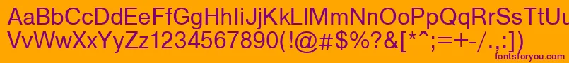Artsansc Font – Purple Fonts on Orange Background