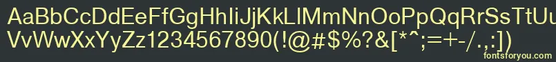 Artsansc Font – Yellow Fonts on Black Background