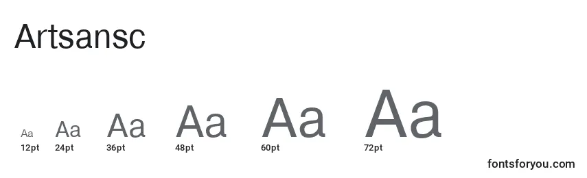 Artsansc Font Sizes