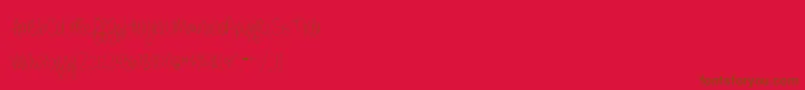 AlwaysForever Font – Brown Fonts on Red Background
