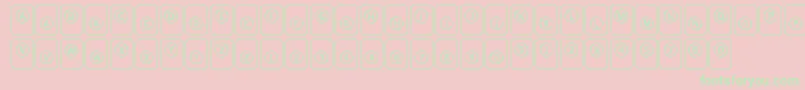 LmsPunchHappy-Schriftart – Grüne Schriften auf rosa Hintergrund