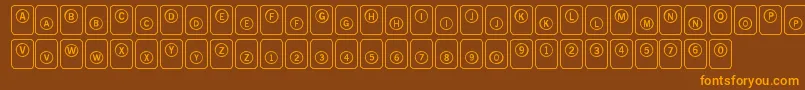Police LmsPunchHappy – polices orange sur fond brun