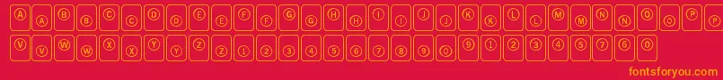 fuente LmsPunchHappy – Fuentes Naranjas Sobre Fondo Rojo