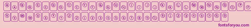 Fonte LmsPunchHappy – fontes roxas em um fundo rosa