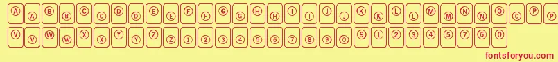 フォントLmsPunchHappy – 赤い文字の黄色い背景