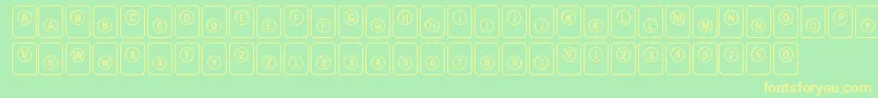 Шрифт LmsPunchHappy – жёлтые шрифты на зелёном фоне