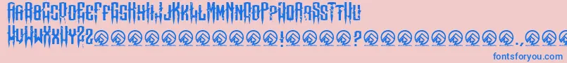 MeansofmaliceRegular Font – Blue Fonts on Pink Background