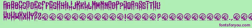 MeansofmaliceRegular Font – Purple Fonts on Green Background