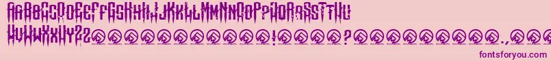 MeansofmaliceRegular Font – Purple Fonts on Pink Background