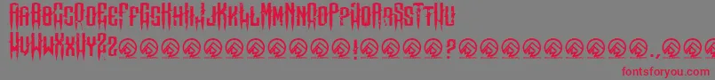 MeansofmaliceRegular Font – Red Fonts on Gray Background