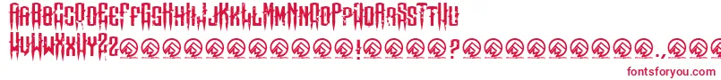 MeansofmaliceRegular Font – Red Fonts on White Background