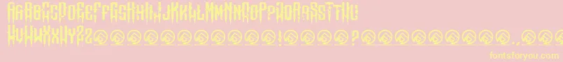 MeansofmaliceRegular Font – Yellow Fonts on Pink Background