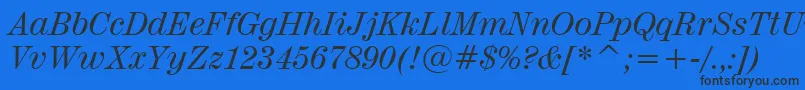 Century725ItalicBt Font – Black Fonts on Blue Background