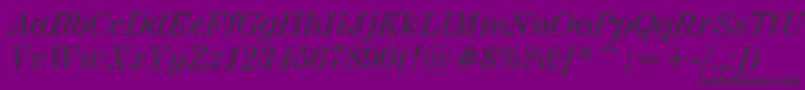 Century725ItalicBt Font – Black Fonts on Purple Background