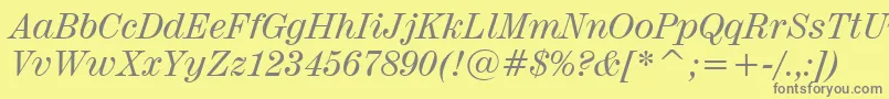 Century725ItalicBt Font – Gray Fonts on Yellow Background