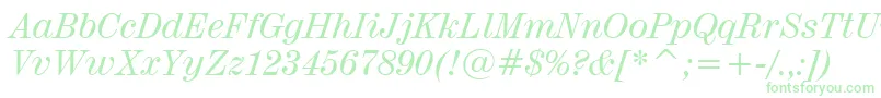 Century725ItalicBt Font – Green Fonts on White Background