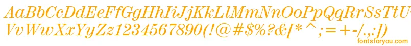 Century725ItalicBt-Schriftart – Orangefarbene Schriften