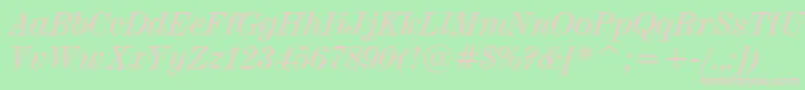 Century725ItalicBt Font – Pink Fonts on Green Background