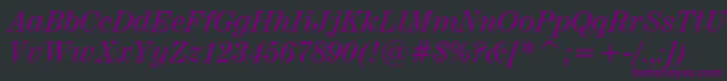 Century725ItalicBt Font – Purple Fonts on Black Background