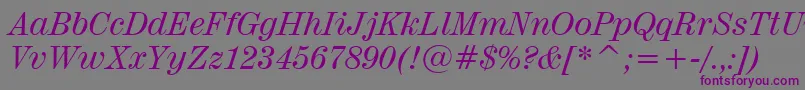 Century725ItalicBt Font – Purple Fonts on Gray Background
