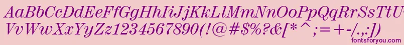 Century725ItalicBt Font – Purple Fonts on Pink Background