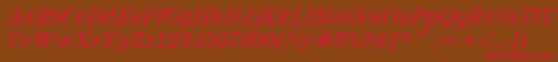 Century725ItalicBt Font – Red Fonts on Brown Background