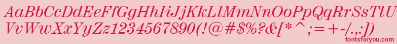 Century725ItalicBt Font – Red Fonts on Pink Background