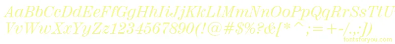 Century725ItalicBt Font – Yellow Fonts on White Background