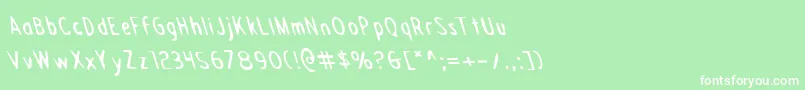 Шрифт Draftingboardl – белые шрифты на зелёном фоне