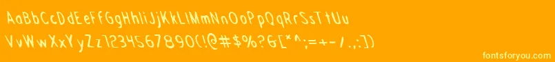 Draftingboardl Font – Yellow Fonts on Orange Background